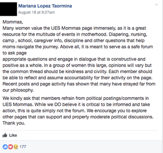 Illustration for article titled Members of 'UES Mommas' Facebook Group Threaten Legal Action After Being Called Racist